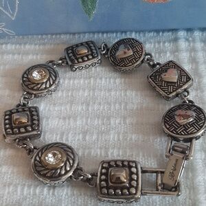 Brighton Heiress Style 2 Tone Reversible Bracelet And Gift Box